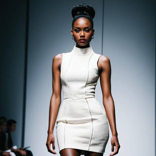 Bold Editorial Portrait of Runway Model