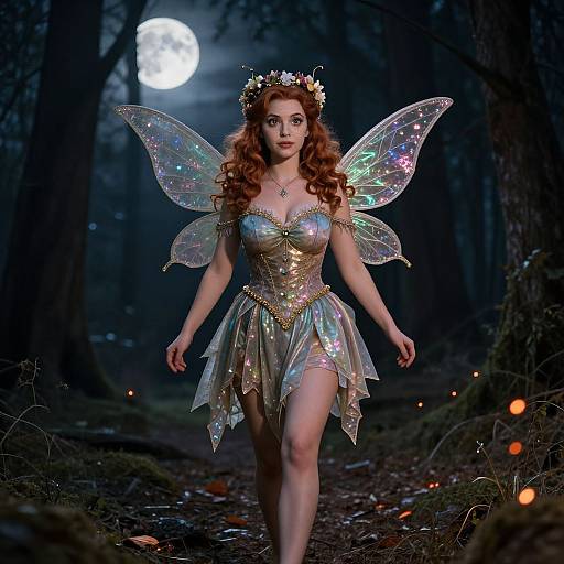 Cinematic Wide-Angle Female Fairy