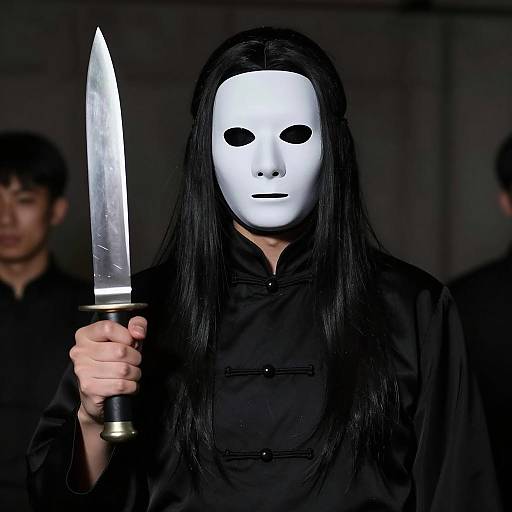 Mysterious Figure in Dark Ambiance