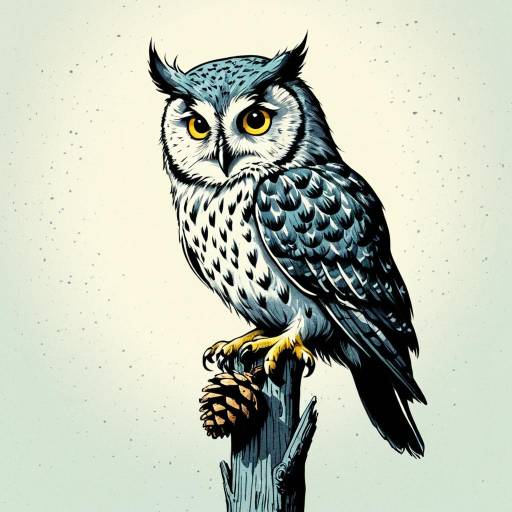 Dr. Seuss-Style Merry Owl Illustration