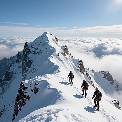 Cinematic 3D Mountain Climbing Scene