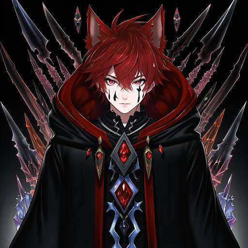 Illustration of Crystal exarch, final fantasy in the style of Wada kazu