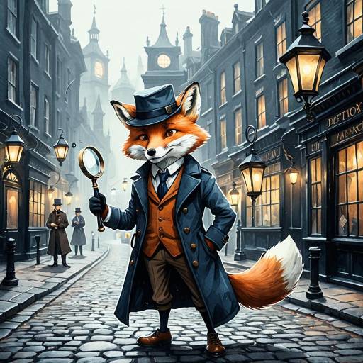 Sly Fox Detective in Victorian Street