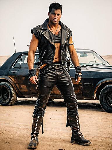 Mad Max Inspired Men's Leather Costume