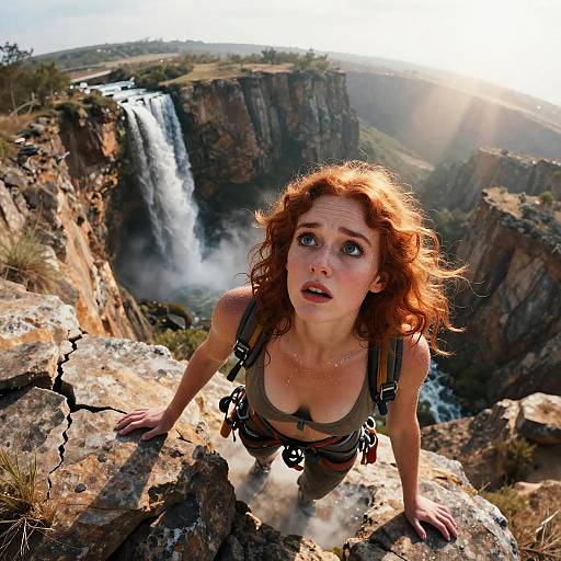 Epic Climb in a Fantasy Landscape