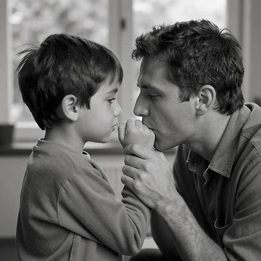 Intimate Black and White Indoor Moment