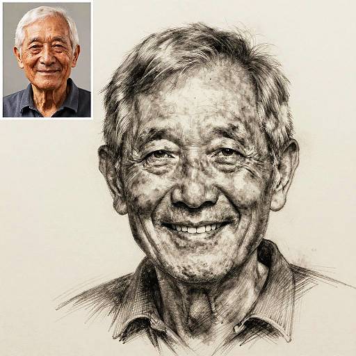 Realistic Photo from Charcoal Sketch