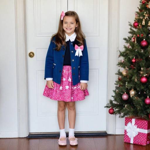 Christmas Joy with a Smiling Girl