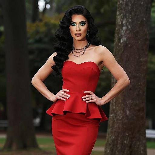 Elegant Transgender Model Outdoor Portrait