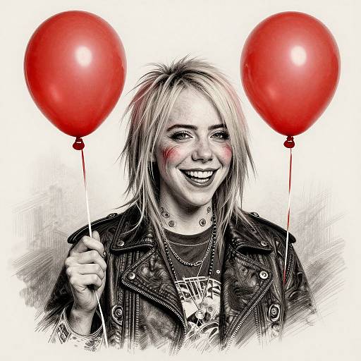 Surreal Grunge Billie Eilish Portrait