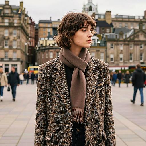 Side Fringe Hairstyle in Historic City