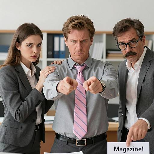 Dynamic Office Meeting Scene in Photo