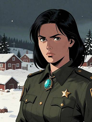 Sheriff’s Daughter on Snowy Christmas Farm