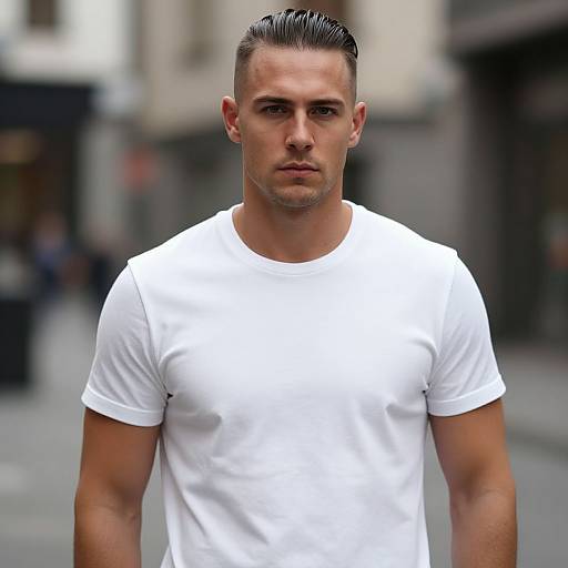 Slick Back Undercut European Man