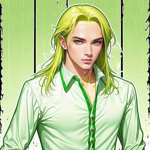 Illustration of Alkaid mcgrath, lovebrush chronicles in the style of Kippuru