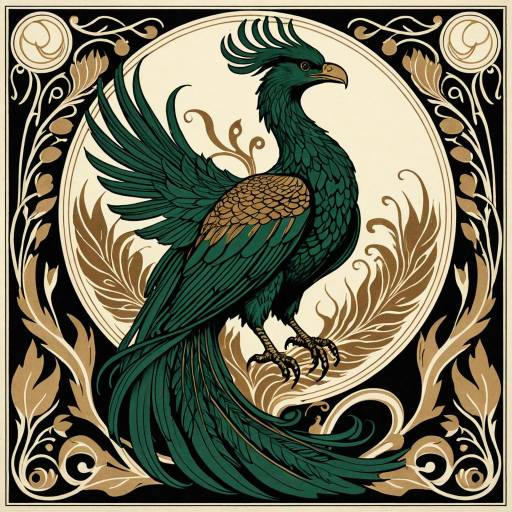 Art Nouveau Phoenix Print