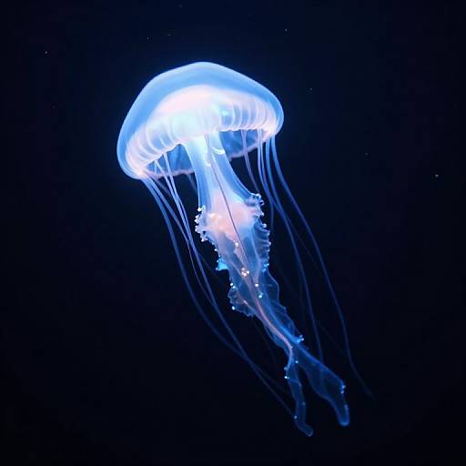 Ethereal Jellyfish in Starless Void