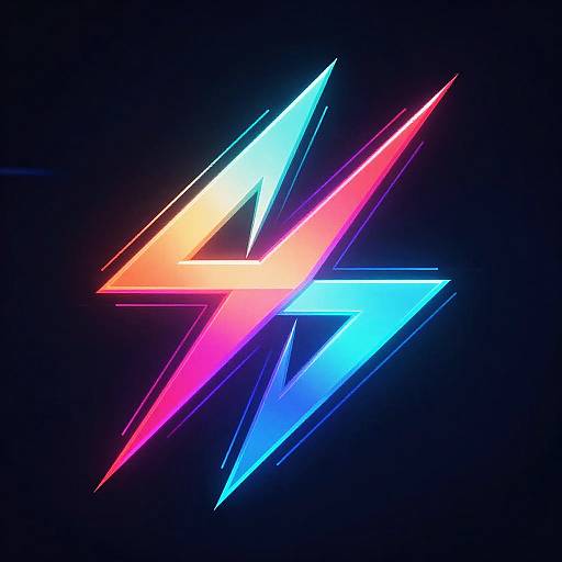 Neon Abstract Strich Symbol Design