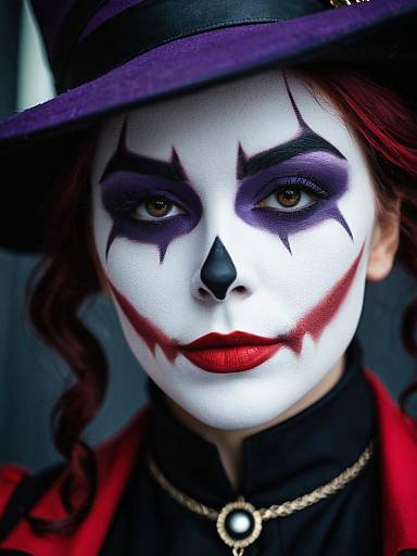 Woman in Facilier Cosplay with Detailed Makeup