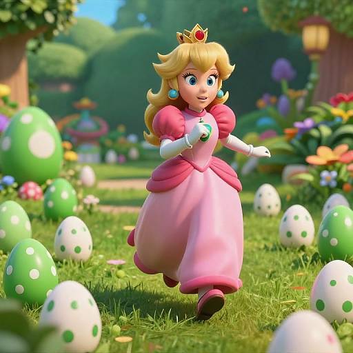 Jazz Age Princess Peach in Garden