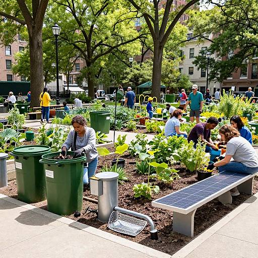 Vibrant Eco-Friendly Community Garden
