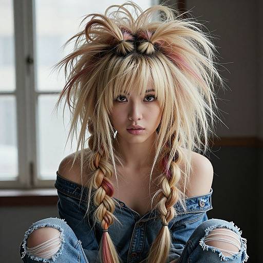 Intricate Sci-Fi Inspired Hairstyle Portrait