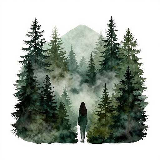 Record-Breaking Forest Girl Collage Art