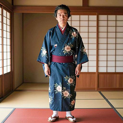 Traditional Japanese Costume with Tanjiro Flair
