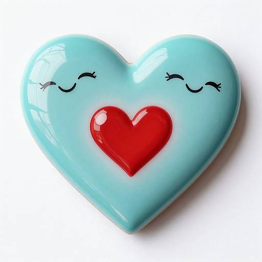 Valentines Red and Turquoise Hearts