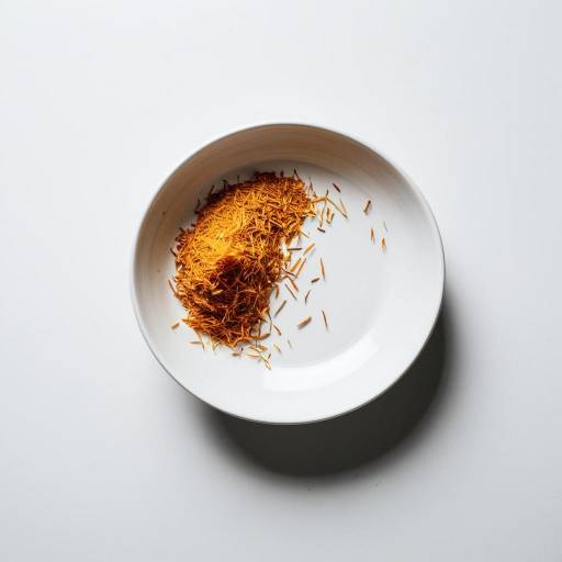 Saffron Threads in White Bowl