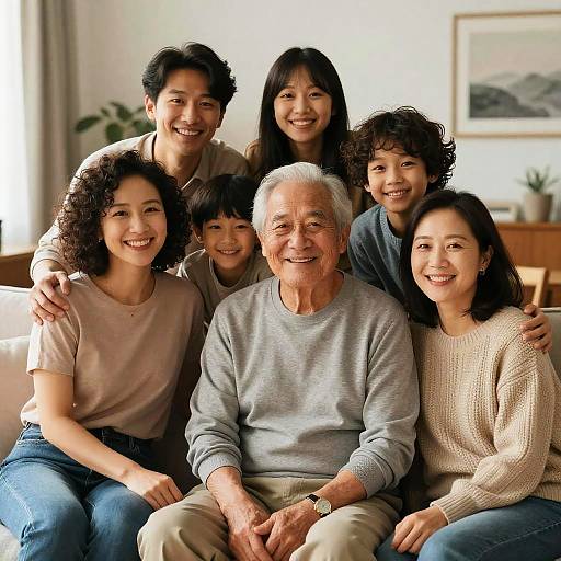 Cozy Family Portrait Scene