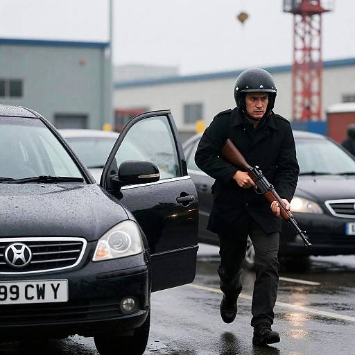 Dramatic Scene of Action and Tension