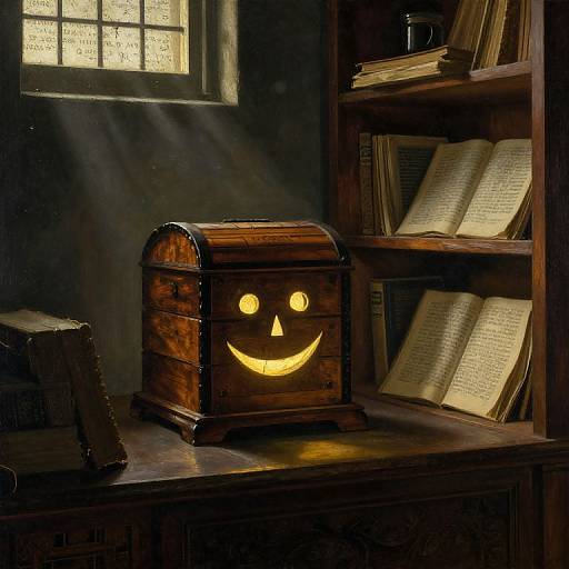 Vermeer-Style Enigma Box Painting