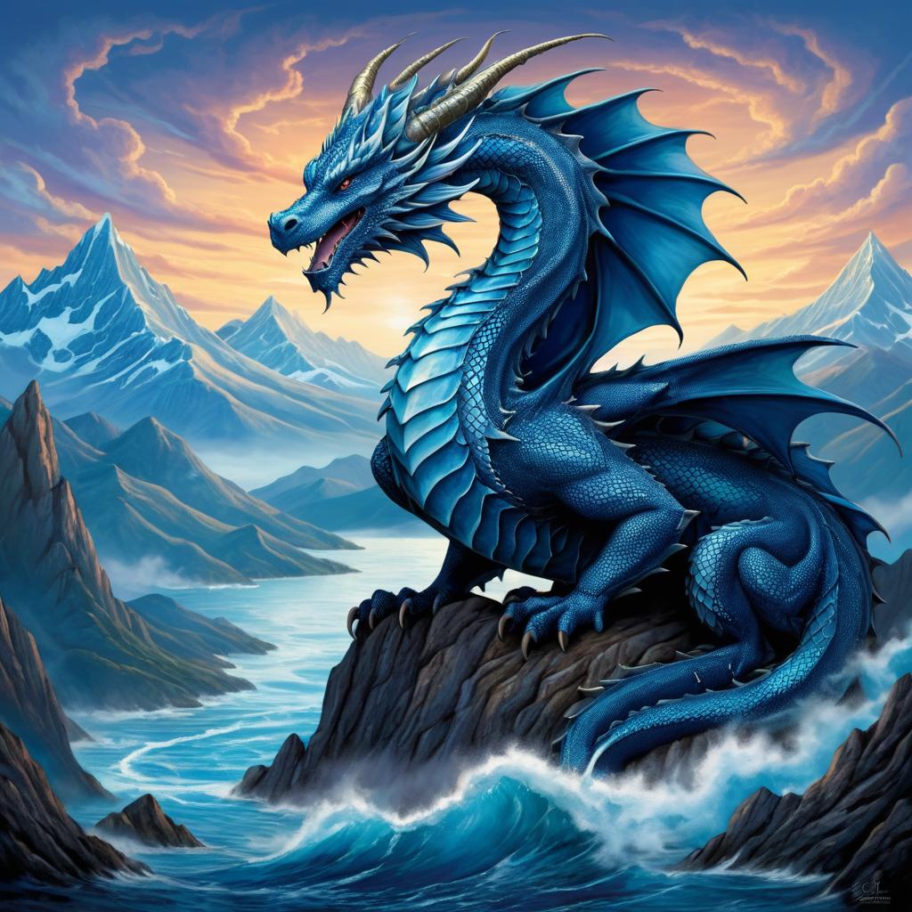 Majestic Ancient Dragon at Dusk