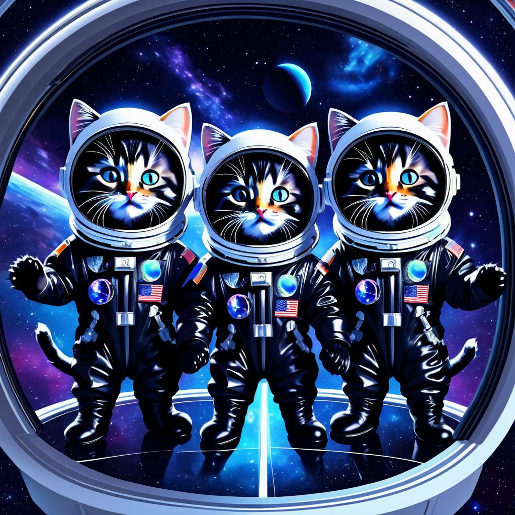 Cosmic Kittens: Astronaut Adventure in Space