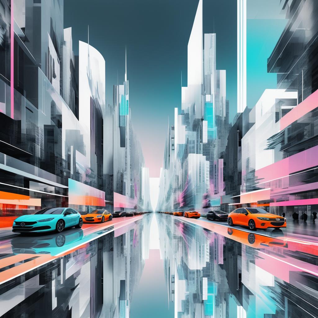 Futuristic Collage of Urban Landscapes