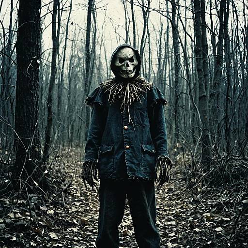 Cursed Scarecrow in Dark Forest