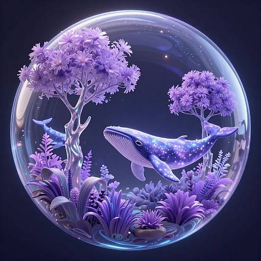 Ethereal Underwater Sphere Landscape