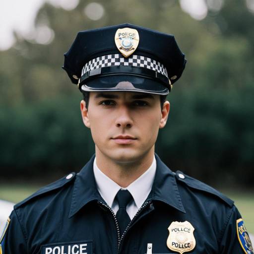 Young Male Police Officer in Uniform
