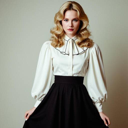 Vintage 60s Blonde Woman in Retro Fashion