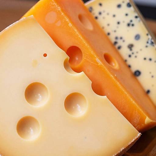 Close-Up Vibrant Cheese Stack