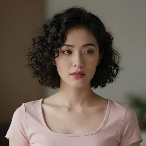 Portrait of Woman in Pink Top