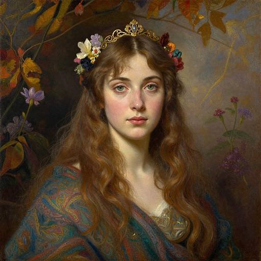 Serene Woman in Autumnal Elegance