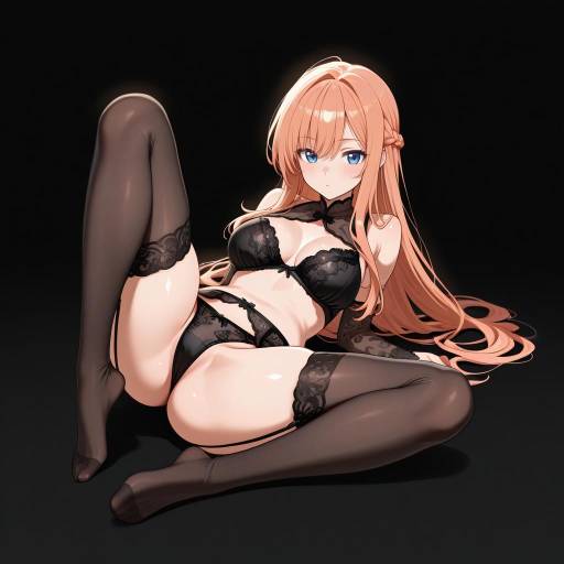 Ethereal Elegance: Ruby Locks in Lingerie Ethereal Elegance: Ruby Locks in Lingerie