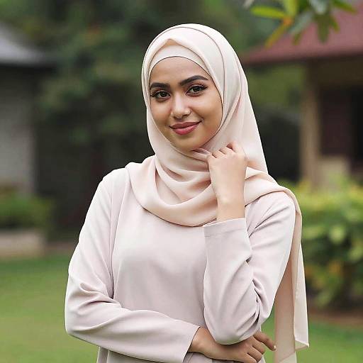 Serene Woman in Hijab Art