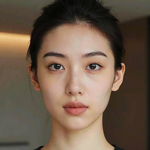 Portrait of Young Woman with Positive Canthal Tilt