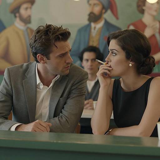 Candid Restaurant Conversation with Tension