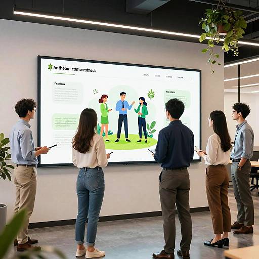 Corporate Teamwork in Modern Office