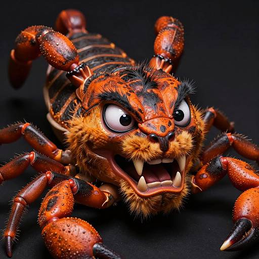 Realistic Scorpion Fursuit Mask Close-Up