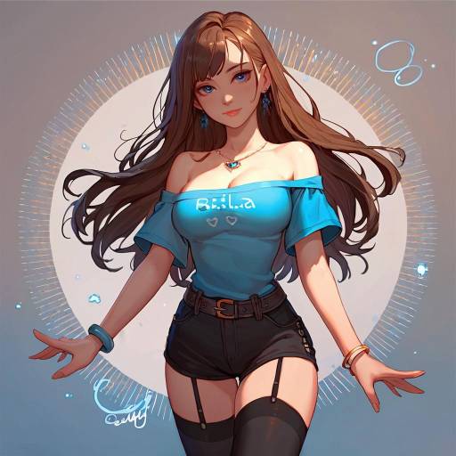 Stylish Girl in Jewelry and Fashion
